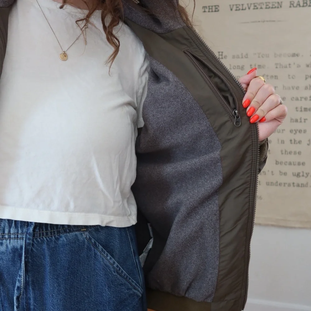 LL Bean Men's Warm-Up Jacket, Fleece Lined | size medium - Picture 5 of 7